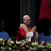 Påve Leo XIV under påskdagens Urbi et Orbi.