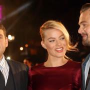 Skådespelarna Jonah Hill, Margot Robbie och Leonardo DiCaprio vid Londonpremiären för två år sedan.