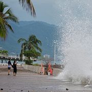 Turister vid Puerto Vallarta.