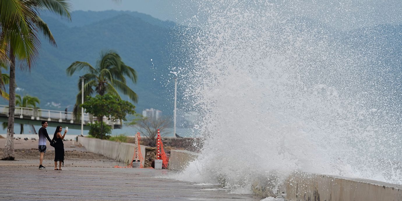 Turister vid Puerto Vallarta.