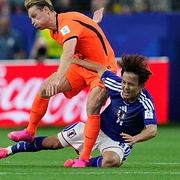 Takefusa Kubo under matchen mot Nederländerna.