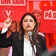 Nooshi Dadgostar på valdagen 13 september.