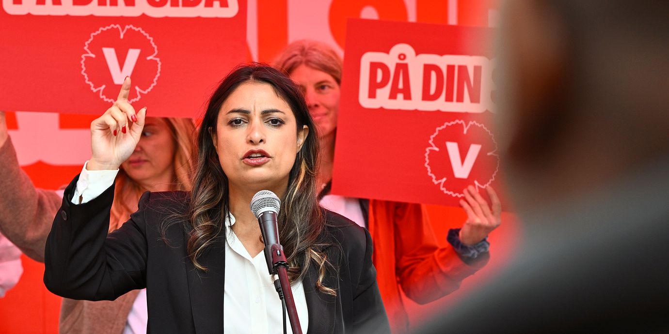 Nooshi Dadgostar på valdagen 13 september.
