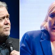 Steve Bannon och Marine Le Pen. 