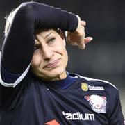 Charlotte Rohlin i samband med sin sista match 