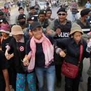 Demonstrationer i Phnom Penh.