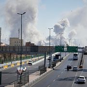 Rök över Teheran.