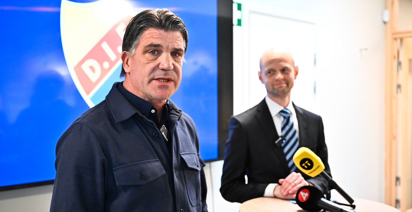 Bosse Andersson, sportchef Djurgårdens IF, och Erik Gozzi, ordförande Djurgården.