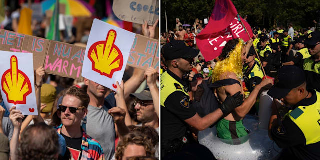 Bilder från aktionen. AP