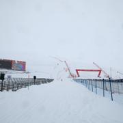 Målgången i Cervinia.