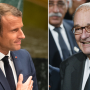 Emmanuel Macron den avlidne Jacques Chirac.