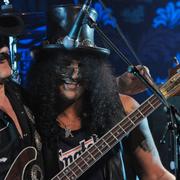 Lemmy Kilmister tillsammans med gitarristen Slash från Guns N'Roses