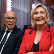 Eric Ciotti och Marine Le Pen i juni.