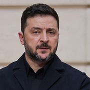 Volodymyr Zelenskyj på lördagen.