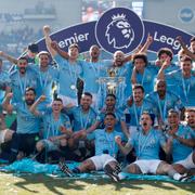 Manchester City firar helgens Premier League-triumf.