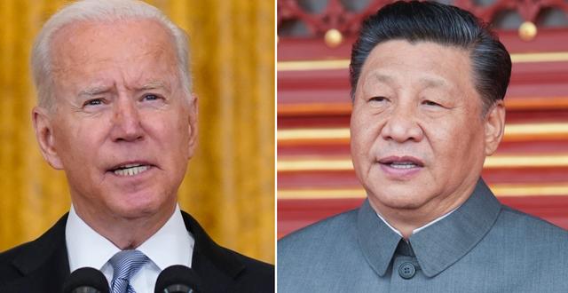 Joe Biden och Xi Jinping. TT