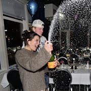 Eva Jumatate på efterfesten. 