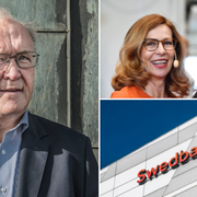 Göran Persson. Swedbanks tidigare vd Birgitte Bonnesen och ordförande Lars Idermark. 