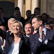 Marine Le Pen och Jordan Bardella.
