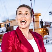 Mette Frederiksen under gårdagen.