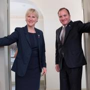 Margot Wallström och Stefan Löfven i juni 2019.