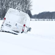 Arkivbild från snöoväder i Kalmar.