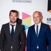 Patrick Grimlund och Magnus Hedberg på Kristallen-galan 2016. 