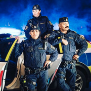 Reklammaterial för ”Ingripandepoliserna”