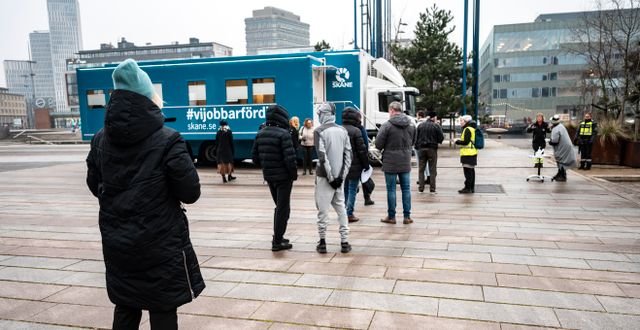 En vaccinbuss i Malmö. Johan Nilsson/TT