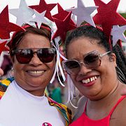 Supportrar till Lula da Silva firar att han svurits in som Brasiliens president i januari 2023.