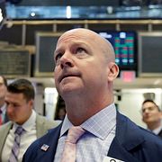 Investeraren Patrick Casey på New York Stock Exchange. Arkivbild.