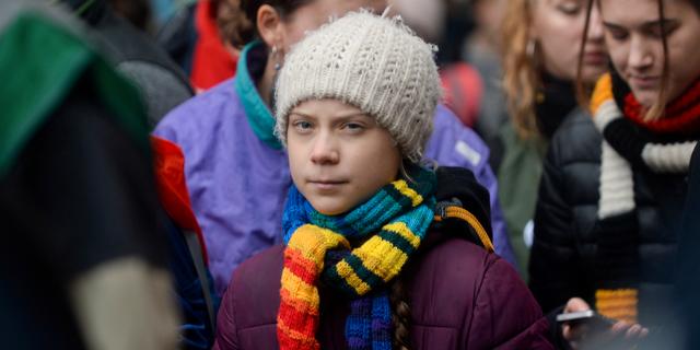 Greta Thunberg i Bryssel 6/3.  Johanna Geron / TT NYHETSBYRÅN