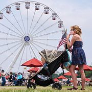 Amerikanska festivalbesökare i Washington i somras.