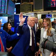 Donald Trump på besök på Wall Street. Arkivbild.
