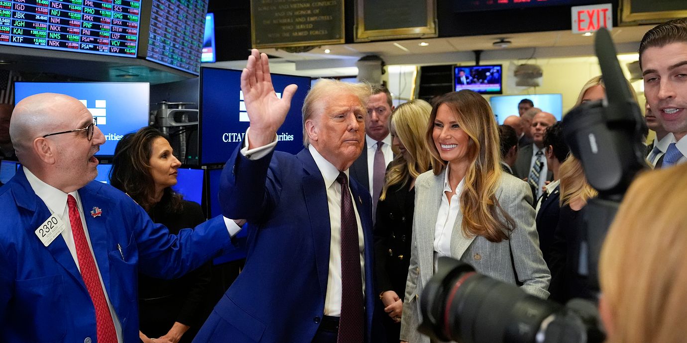 Donald Trump på besök på Wall Street. Arkivbild.