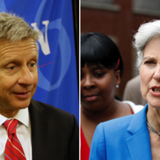 Gary Johnson och Jill Stein.