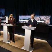 Tidöledarna under debatten.