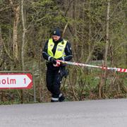 Dansk polis under söndagen. 