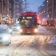 SL-buss i Stockholm, 30 november. 