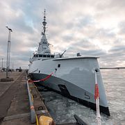 Arkivbild: Den franska fregatten Amiral Ronarc’h besöker Göteborgs hamn.
