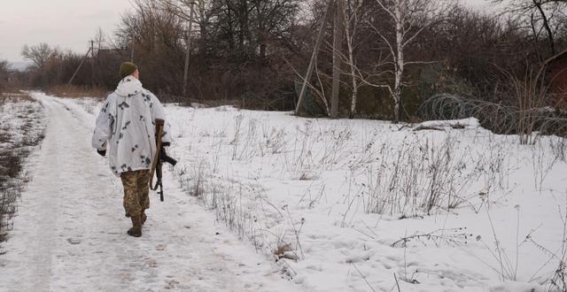 Ukrainsk soldat i Luhansk. Vadim Ghirda / AP