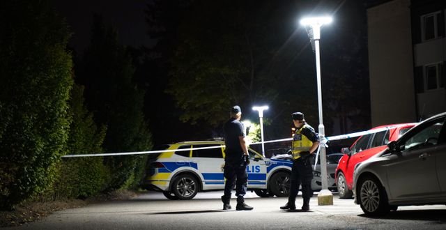 Brottsplatsen i Växjö. Carl Carlert/TT / TT NYHETSBYRÅN