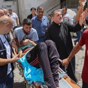 Flera palestinier skadades i angreppet.