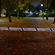 Polisens avspärrning i Brynäs, 25 oktober. 