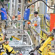 Illustrationsbild. Renault-fabrik i Marocko.