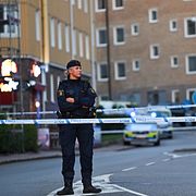 Arkivbild från en polisinsats i Göteborg 2025.