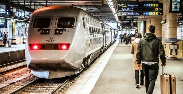 Tåg på Stockholms central. Tomas Oneborg/SvD/TT / TT NYHETSBYRÅN