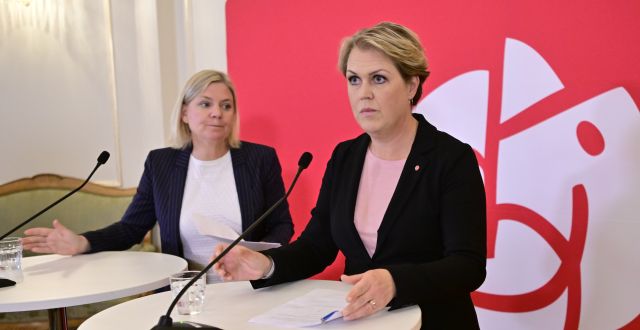 Magdalena Andersson och Lena Hallengren.  Jonas Ekströmer/TT