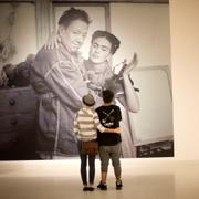 Fotografi på Frida Kahlo och Diego Rivera vid en utställning i USA 2015.