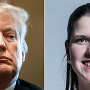 Donald Trump och Jo Swinson.